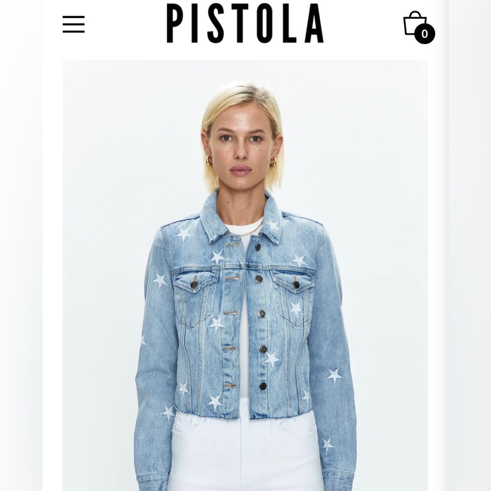 Pistola cropped denim jacket